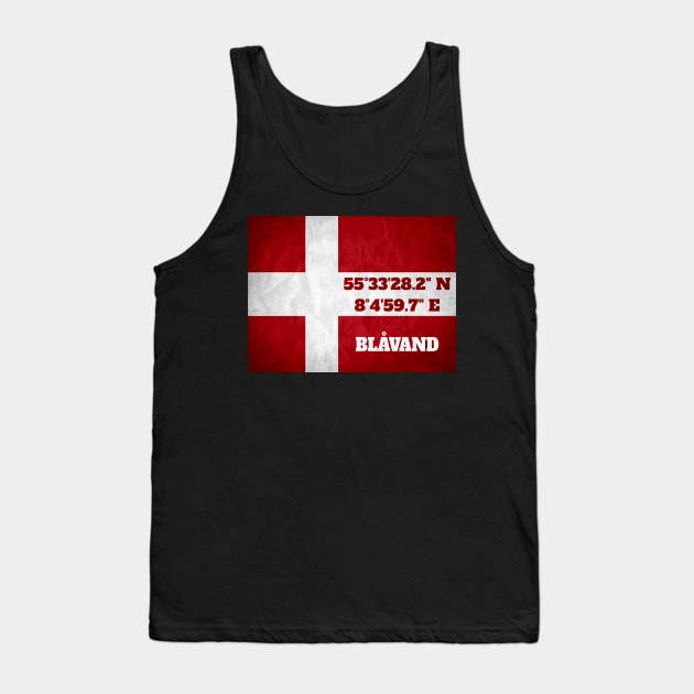 Blåvand Coordinates Flag Tank Top by jomaot